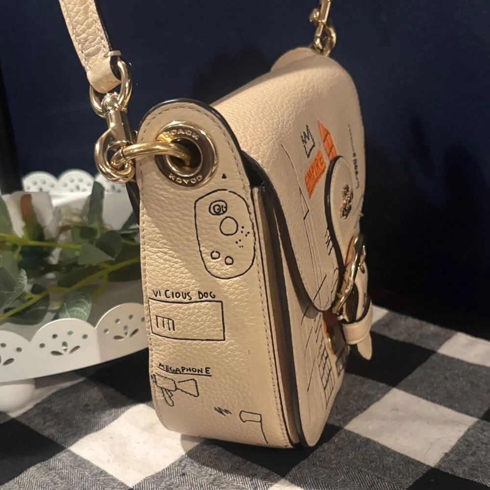Coach X Jean-Michel Basquiat Kleo Shoulder Bag 17 limited edition - Picture 4 of 11